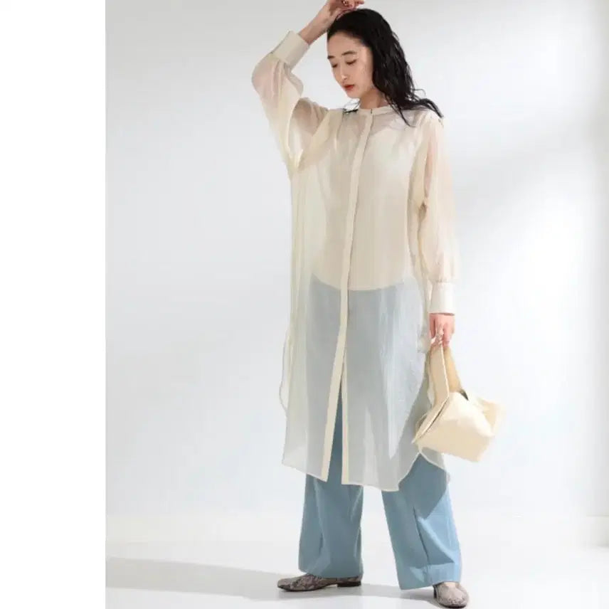 [BUNJANG] Ray Beams Long Blouse / ray beams 레이빔즈 롱 블라우스
