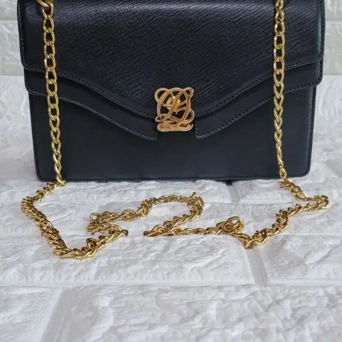 [BUNJANG] Louis Quatorze Black Chain Shoulder Bag / 루이까또즈 블랙 체인 숄더백