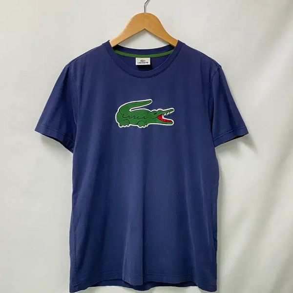 [BUNJANG] Lacoste Big Logo Short Sleeve T-Shirt Navy / 12. 라코스테 빅로고 반팔 티셔츠 네이비