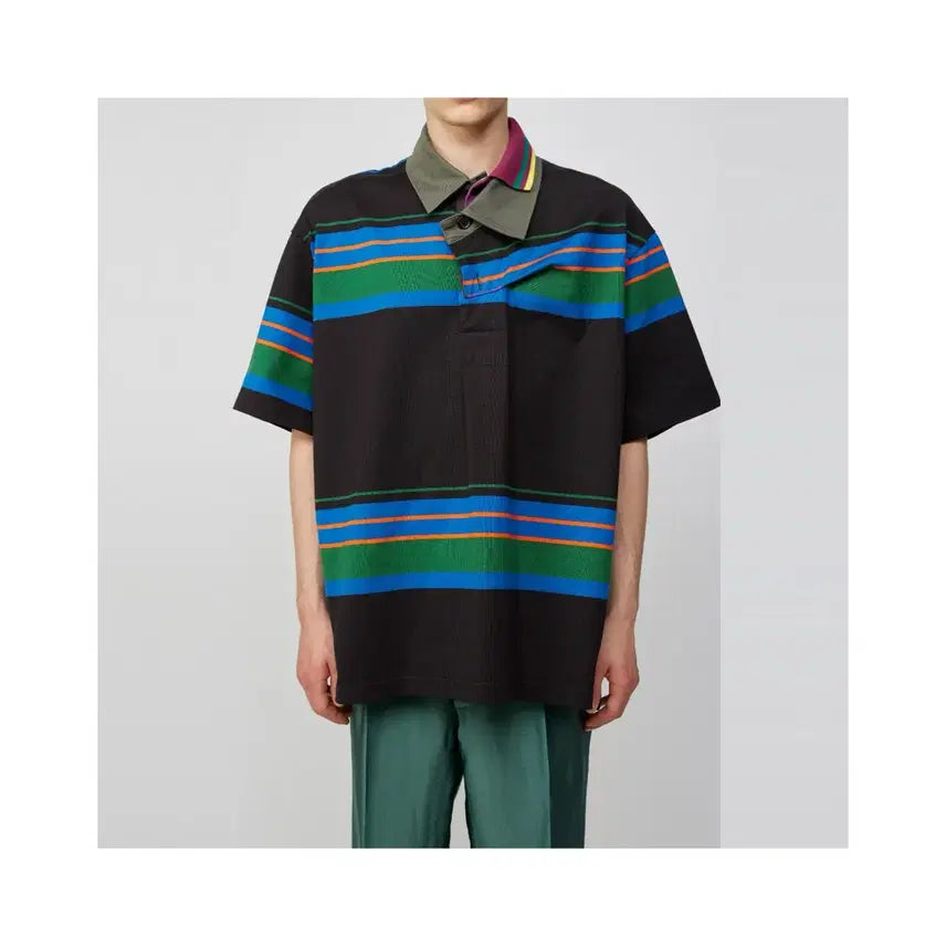 [BUNJANG] KOLOR Polo Shirt Dark Tone Size 2 / 컬러비콘 KOLOR 폴로셔츠 다크 톤 2사이즈 새제품 판매
