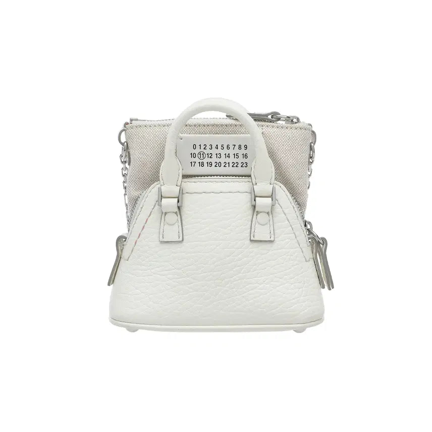 [BUNJANG] Maison Margiela 5AC Classic Baby White Leather Top Handle Crossbody Bag / 메종 마르지엘라 5AC 클래식 베이비
