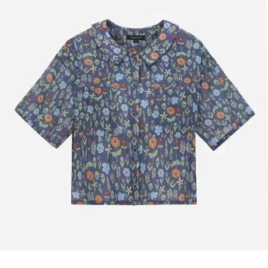 [BUNJANG] Thursday Island Flat Collar Printed Blouse / 써스데이아일랜드 플랫카라프린트블라우스