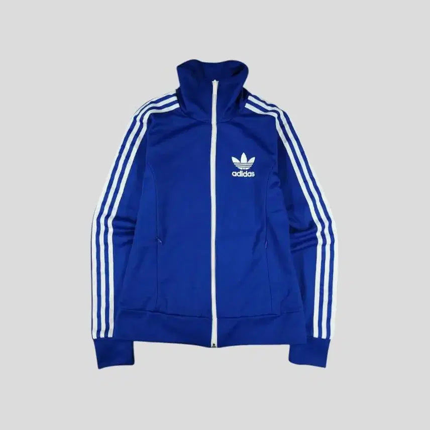 [BUNJANG] Adidas Trefoil Europa Track Top Zip-Up Jersey / 아디다스 블루 화이트 배색 트레포일 로고 삼선 유로파 트랙탑 집업 져지
