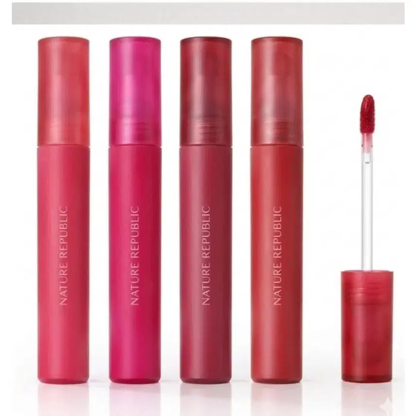 [BUNJANG] Nature Republic Light On Velvet Tint (Fresh Plum) - Set of 5 / 네이처리퍼블릭 5개 립틴트 벨벳 틴트 오래지속 선명한 발색력 새제품
