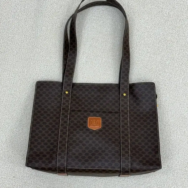[BUNJANG] Celine Macadam Shoulder Bag Brown / 셀린느 마카담 숄더백 브라운