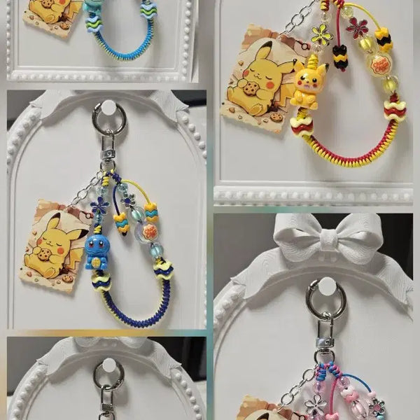 [BUNJANG] Pokemon Character Knotted Keychain (Set of 5) / 포켓몬 피규어 매듭 키링(5종)