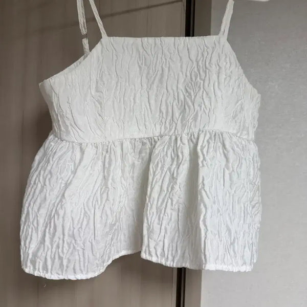 [BUNJANG] LoveMeU Jacquard Camisole Blouse / 러브미우 제작 자카드 나시 블라우스