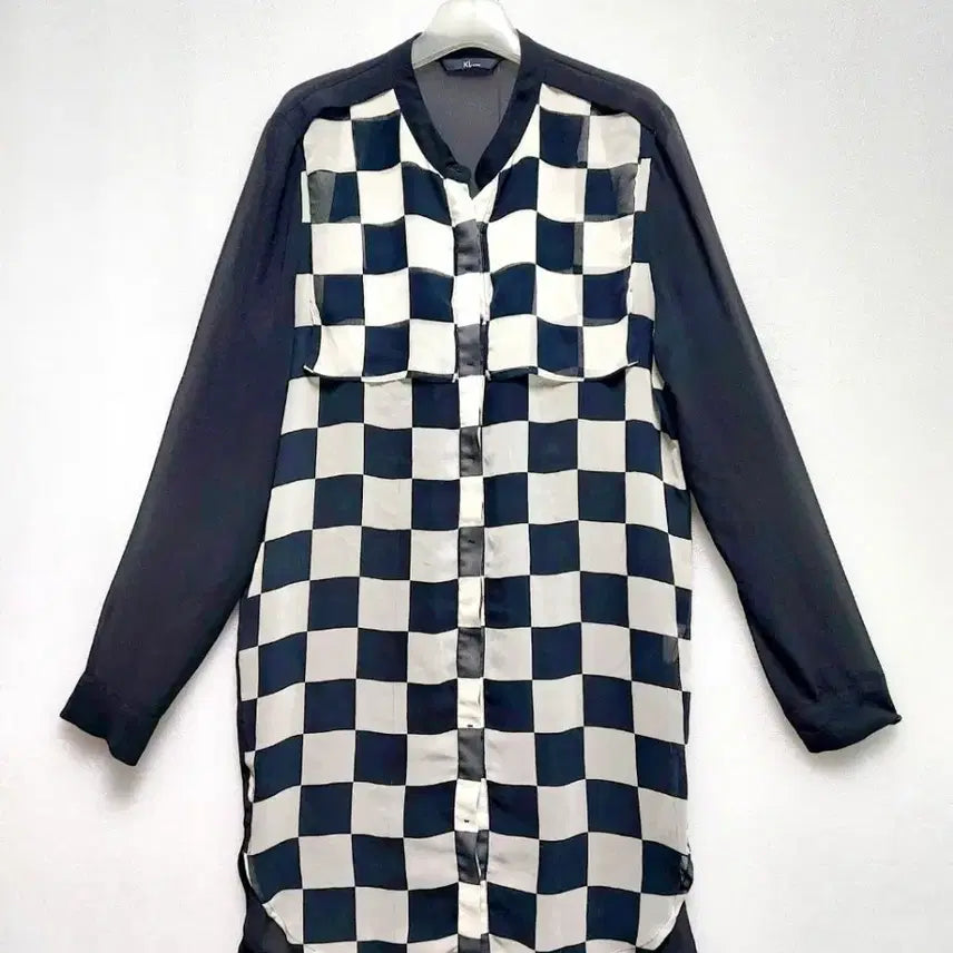 [BUNJANG] KL Sheer Long Blouse / KL케이엘 롱블라우스55~66 시스루 섹시 스타일