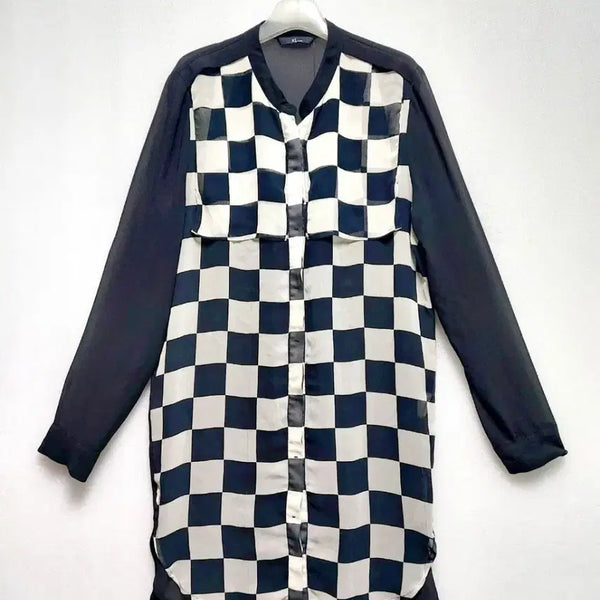 [BUNJANG] KL Sheer Long Blouse / KL케이엘 롱블라우스55~66 시스루 섹시 스타일