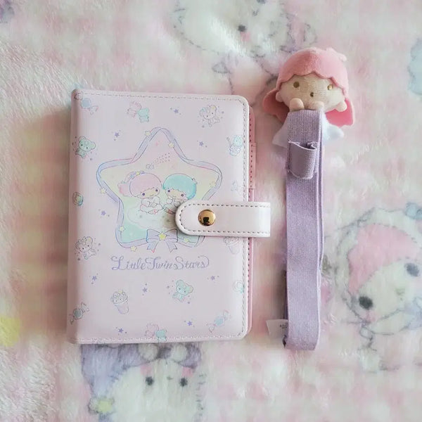 [BUNJANG] Sanrio Little Twin Stars 6-Ring A7 Binder with Band / 산리오 리틀트윈스타 6공 A7 바인더 다이어리 밴드 북밴드 키키 라라