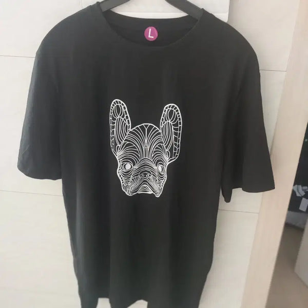 [BUNJANG] French Bulldog Printing Short Sleeve T-Shirt L / 프렌치불독 프린팅 반팔티 L 새상품