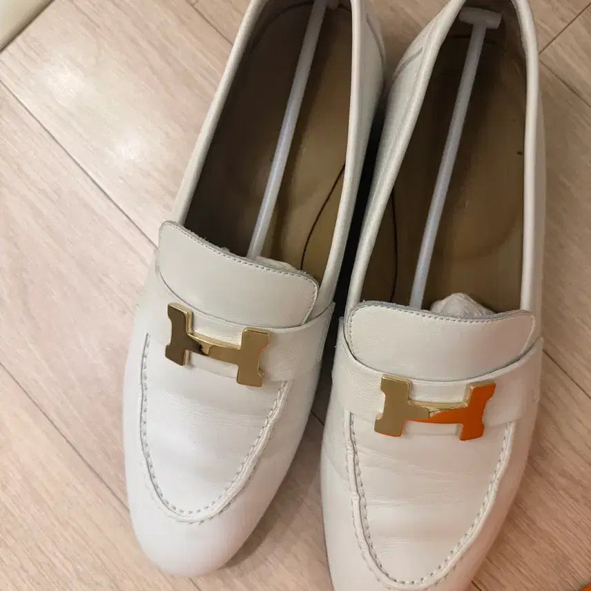 [BUNJANG] Hermès Paris Loafer White Size 37.5 / 에르메스 파리로퍼