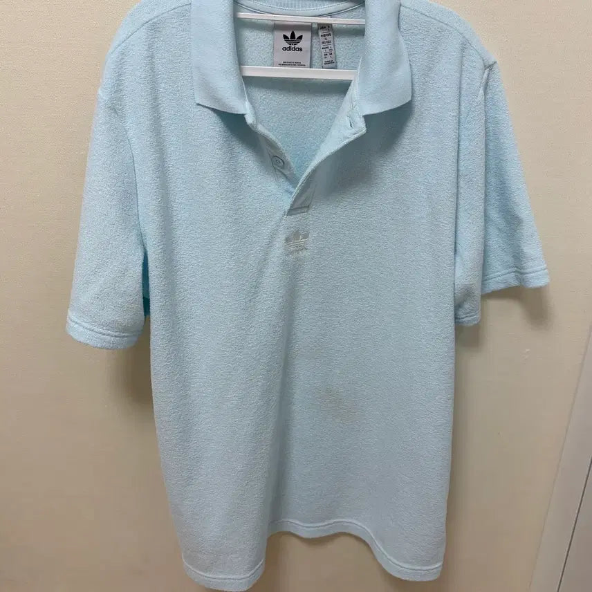 [BUNJANG] Adidas Terry Short-Sleeve Polo Shirt Light Blue XL / 아디다스 테리 반팔 카라티 라이트 블루