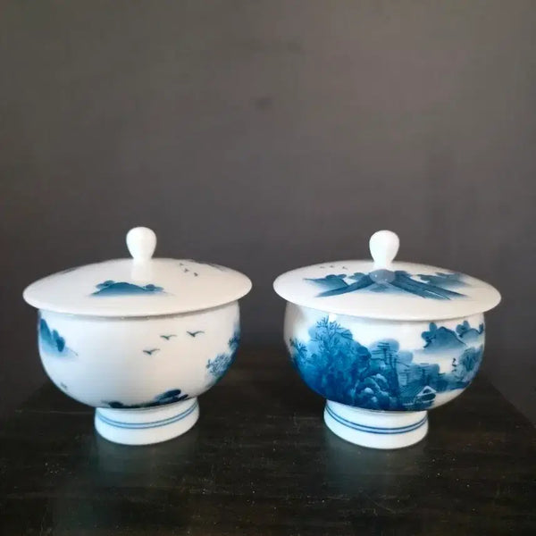 [BUNJANG] Celadon Porcelain Tea Bowl and Lid Set / 다완, 개완(k-356)