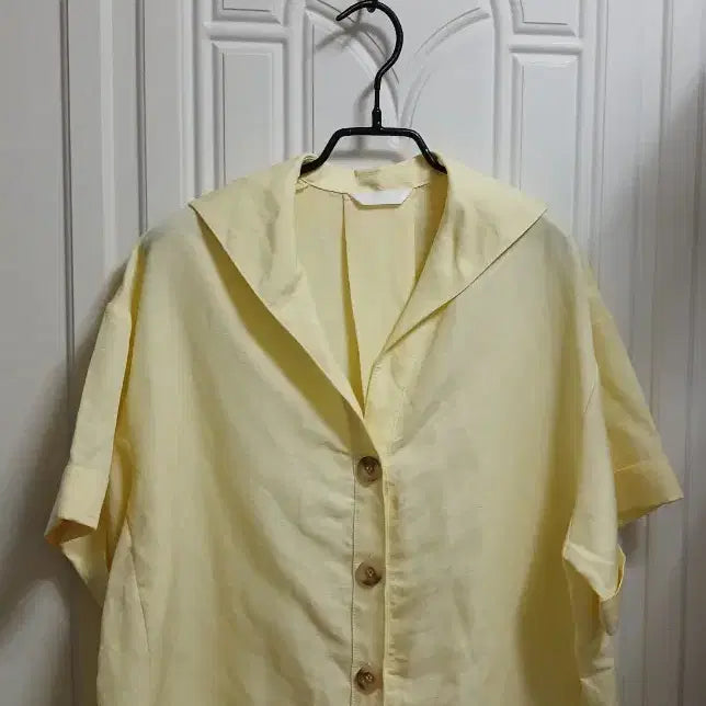 [BUNJANG] Indilux Yellow Sailor Collar Short Sleeve Blouse / 인디럭스 옐로우 세일러 카라 반팔 블라우스