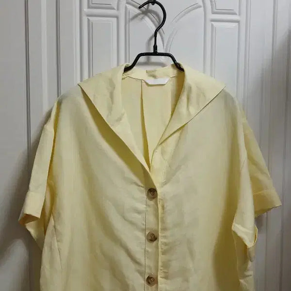 [BUNJANG] Indilux Yellow Sailor Collar Short Sleeve Blouse / 인디럭스 옐로우 세일러 카라 반팔 블라우스