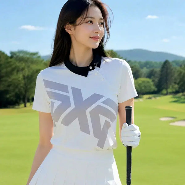 [BUNJANG] PXG Golf Women's Performance Big Logo Short Sleeve Polo T-Shirt / [정품]PXG골프 여성 퍼포먼스 빅 로고 숏 슬리브 카라 반팔 티셔츠 L