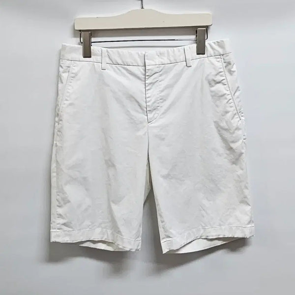 [BUNJANG] Solid Homme White Cotton Shorts 48 / 솔리드옴므 화이트 코튼 반바지 48