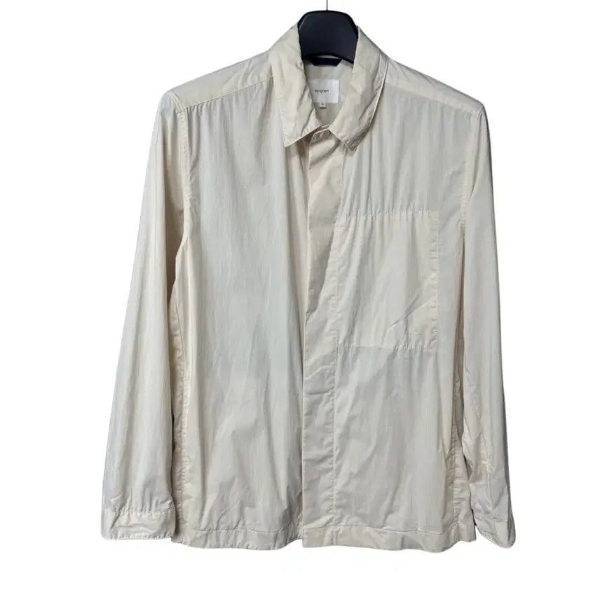 [BUNJANG] M Series Epigram Beige Shirt / M 시리즈 에피그램 베이지 셔츠 남방