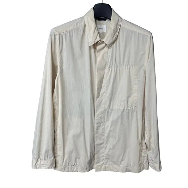 [BUNJANG] M Series Epigram Beige Shirt / M 시리즈 에피그램 베이지 셔츠 남방