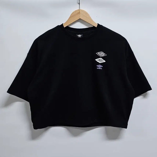 [BUNJANG] Umbro Crop Short-Sleeve T-Shirt Black Size 85 / 엄브로 크롭 반팔티셔츠 85