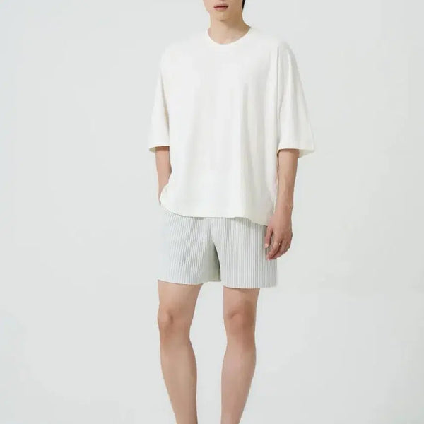 [BUNJANG] Homme Plissé Issey Miyake Tailored Pleats 3 Shorts Duo Mono Green / 옴므플리세 26년 6월 테일러드 쇼츠 반바지 새상품