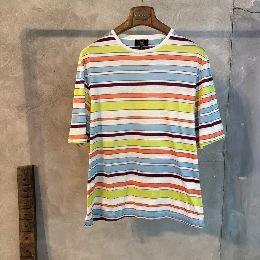 [BUNJANG] Dunhill Stripe Short-Sleeve T-Shirt Men's 105 / 던힐 스트라이프 반팔 티셔츠 남성105