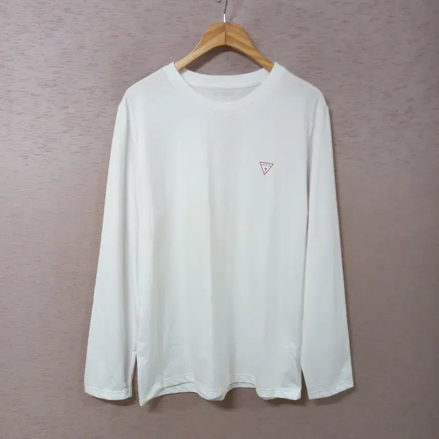 [BUNJANG] Guess White Long Sleeve T-Shirt Men's M / B7-7/게스 화이트 긴팔 티셔츠 남성M