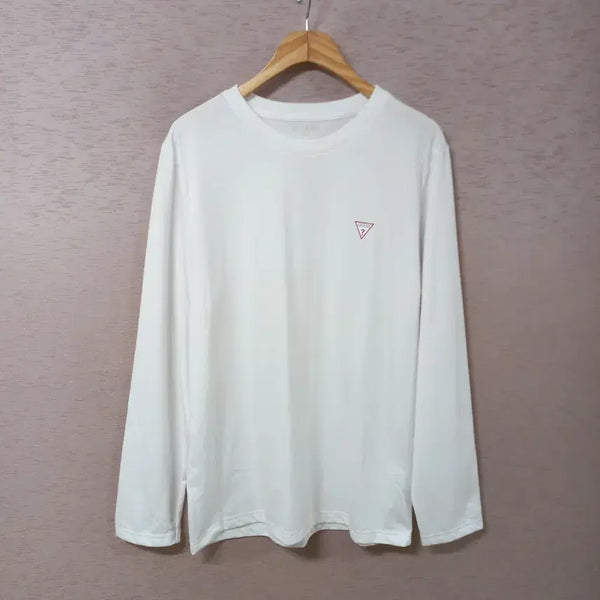 [BUNJANG] Guess White Long Sleeve T-Shirt Men's M / B7-7/게스 화이트 긴팔 티셔츠 남성M