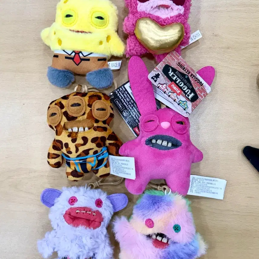 [BUNJANG] Fuggler "Ugly Face" Doll Claw Machine Keyring Bundle Set / fuggler퍼글러 못난이생긴이빨 인형뽑기열쇠가방고리키링인형 일괄