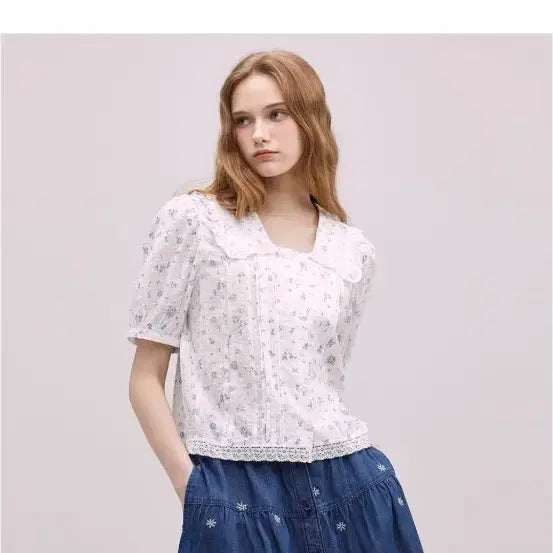 [BUNJANG] Thursday Island Frill Collar Blouse / 써스데이아일랜드 프릴카라블라우스