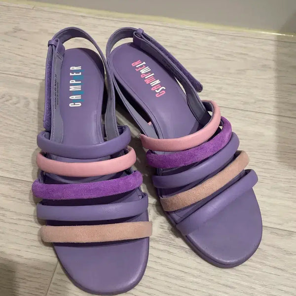 [BUNJANG] Camper Women's Twinx Suede & Leather Strap Sandals / 캠퍼 여성 샌들
