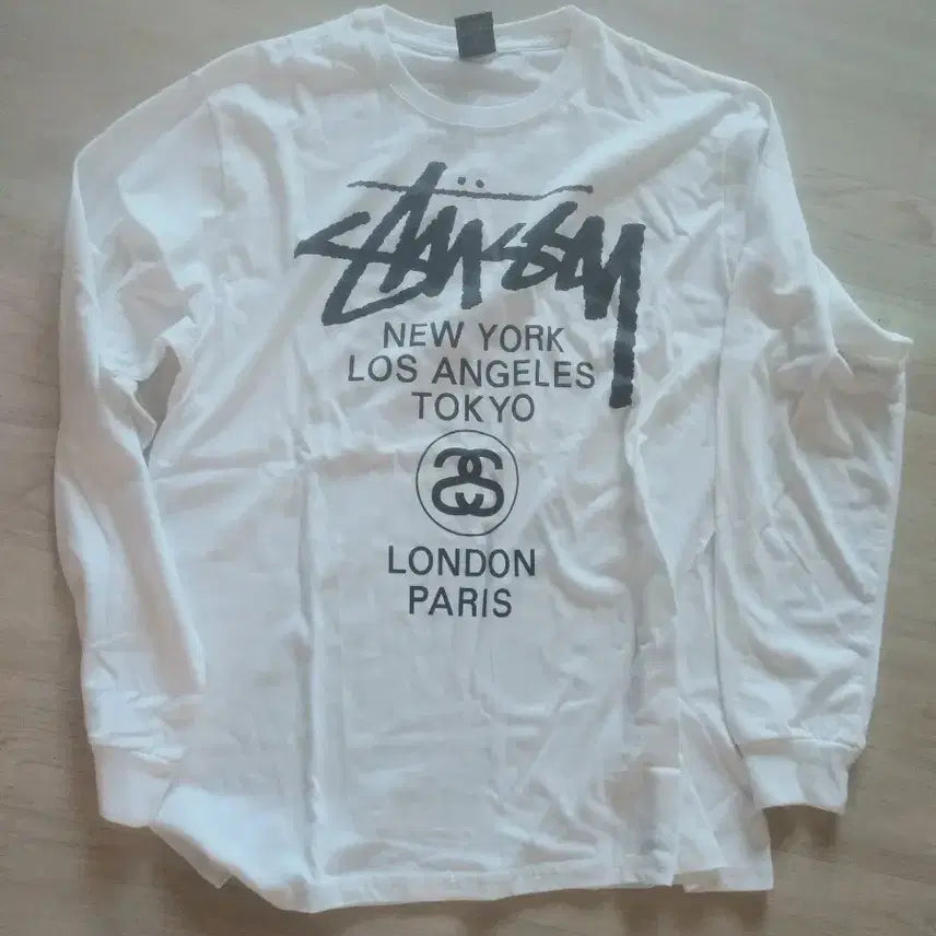 [BUNJANG] Stussy World Tour Long Sleeve T-Shirt / M 스투시 월드투어 롱슬리브 긴팔티