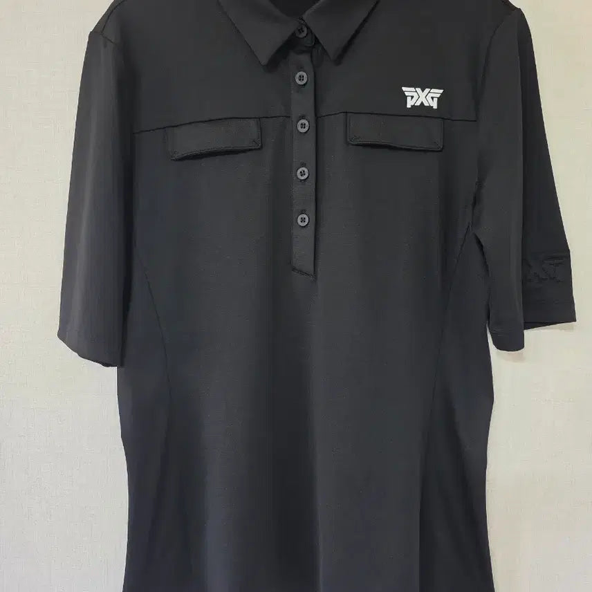 [BUNJANG] PXG Golf Wear Black Short Sleeve Polo Shirt / PXG 골프웨어 블랙 반팔 카라티