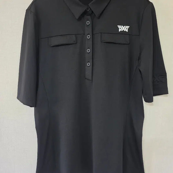 [BUNJANG] PXG Golf Wear Black Short Sleeve Polo Shirt / PXG 골프웨어 블랙 반팔 카라티