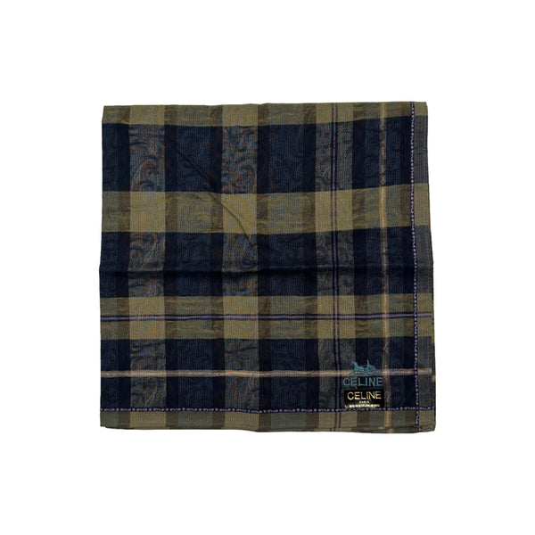 [BUNJANG] Celine Check Pattern Silk Scarf / CELINE 셀린느 손수건 스카프 [BSCF12537-15-2]