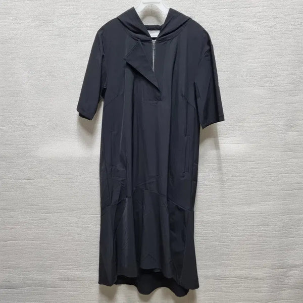 [BUNJANG] Z153 Hooded Short-Sleeve Long Dress / z153 후드 반팔 롱 원피스