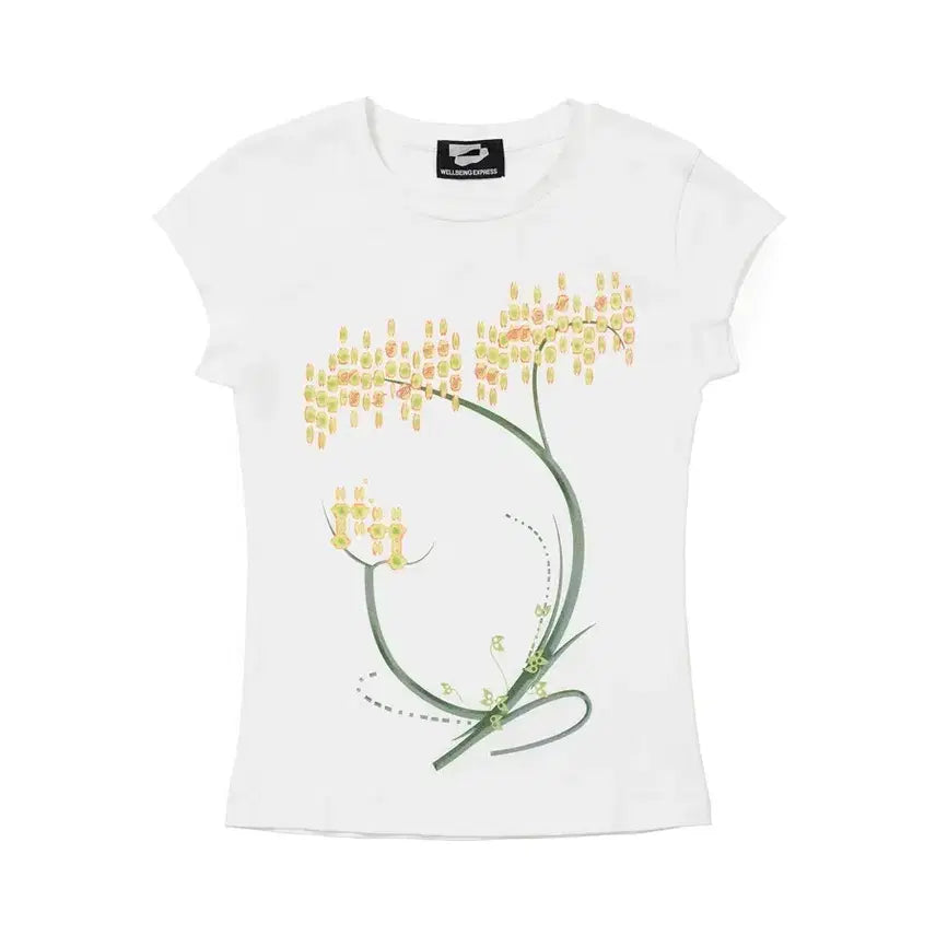 [BUNJANG] Wellbeing Express Half Sleeve T-Shirt White / 웰빙익스프레스 하프 슬리브 티