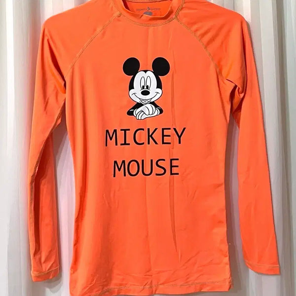 [BUNJANG] Disney Mickey Mouse Orange Rash Guard / (새상품) 디즈니 미키마우스 오렌지 래쉬가드