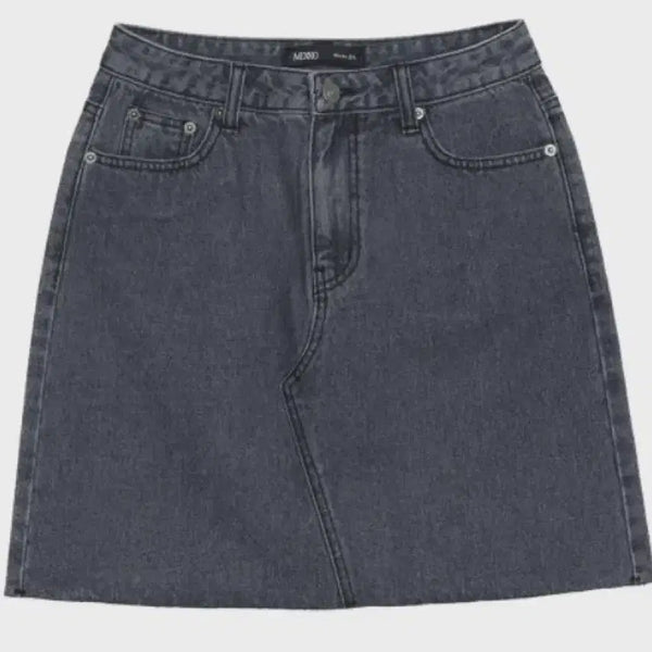 [BUNJANG] Mixxo Charcoal Denim Skirt / 미쏘 차콜 청치마
