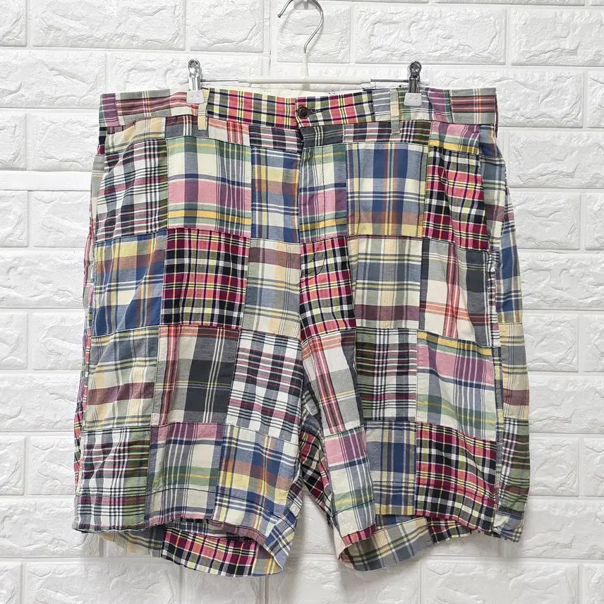 [BUNJANG] Polo Ralph Lauren 38-inch Plaid Shorts / 38인치 폴로랄프로렌 체크무늬 반바지 E2