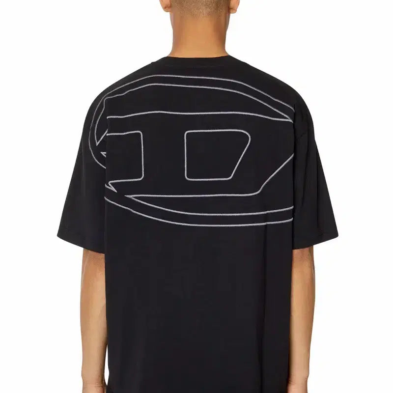 [BUNJANG] Diesel Maxi Embroidered Logo T-Shirt Black / 디젤 맥시 로고 반팔 티셔츠 블랙