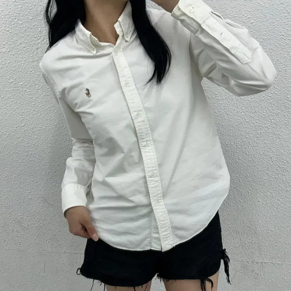 [BUNJANG] Polo Ralph Lauren Oxford Shirt White / 폴로 랄프로렌 옥스포드 화이트 셔츠 95