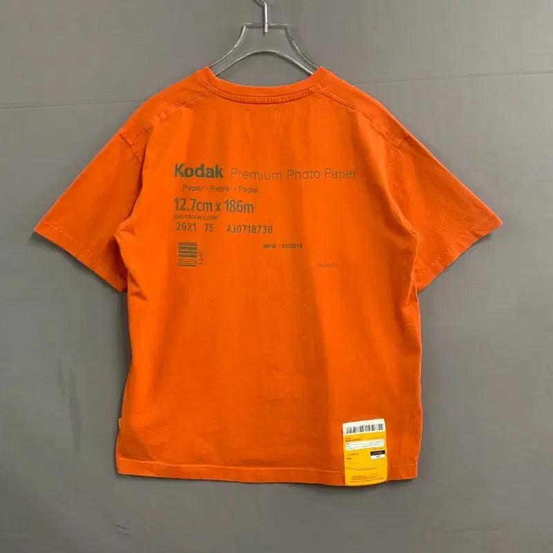 [BUNJANG] Kodak Apparel Back Logo Printing Short Sleeve T-Shirt / S 코닥어패럴 백 로고 프린팅 반팔티