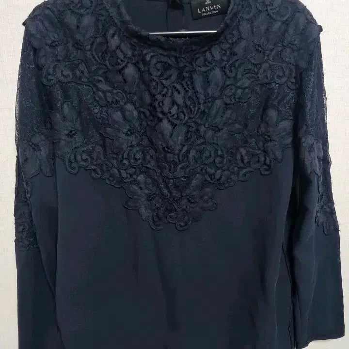 [BUNJANG] Lanvin Collection Navy Blouse / 랑방 블라우스