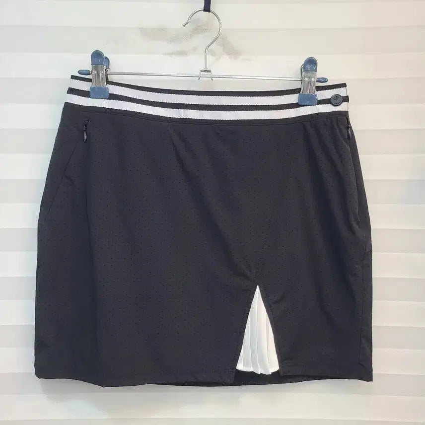 [BUNJANG] Renoma Golf Women's Striped Waist Pleated Hem Golf Skirt / 레노마골프