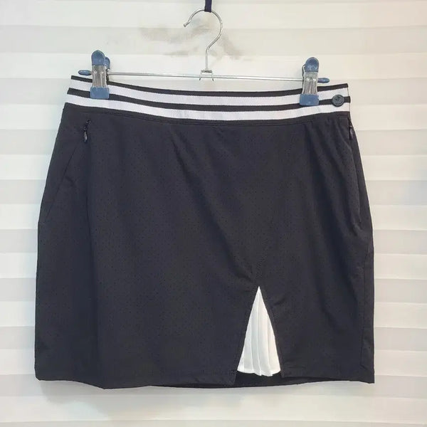 [BUNJANG] Renoma Golf Women's Striped Waist Pleated Hem Golf Skirt / 레노마골프