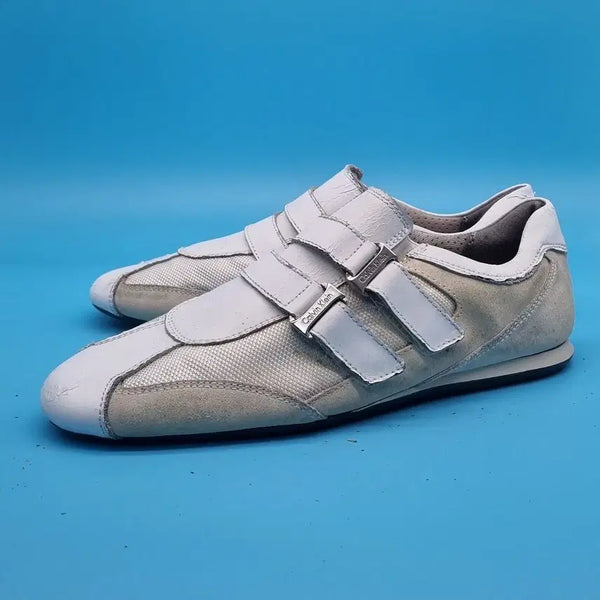 [BUNJANG] Calvin Klein Men's Leather Sneakers / kk 캘빈클라인 남성 레더 스니커즈 260