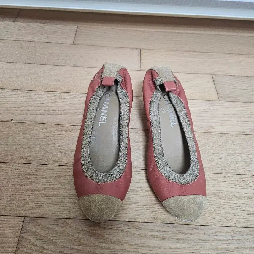 [BUNJANG] Chanel Ballerina Flats Pink/Beige / 샤넬 발레리나 플랫슈즈 핑크/베이지