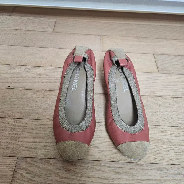 [BUNJANG] Chanel Ballerina Flats Pink/Beige / 샤넬 발레리나 플랫슈즈 핑크/베이지